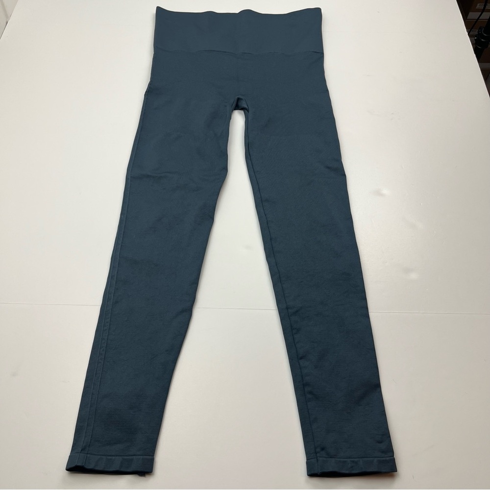 Blanqi Everyday Maternity Belly Support Legging‎ Womens Medium Blue Grey Gray